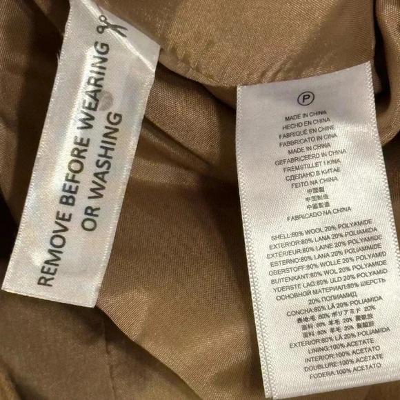 NWT $299 Michael Kors Designer Women’s Dark Camel Trench Coat Jacket Medium - Picture 10 of 15